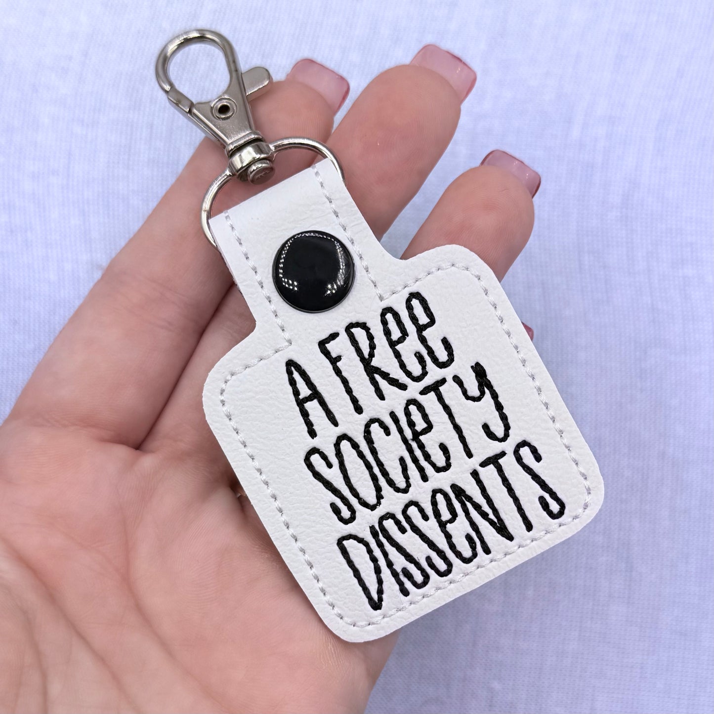 A free society Dissents keychain