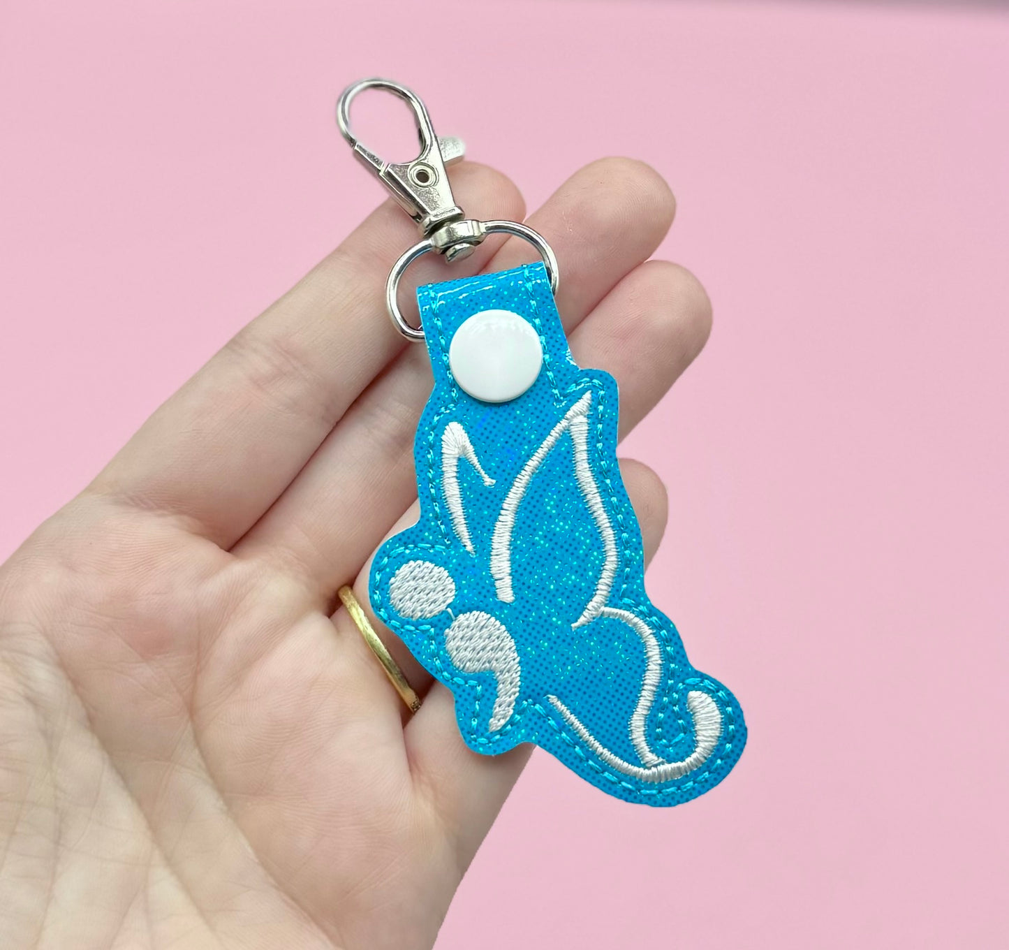 “My story continues” Semi Colon Butterfly Keychain