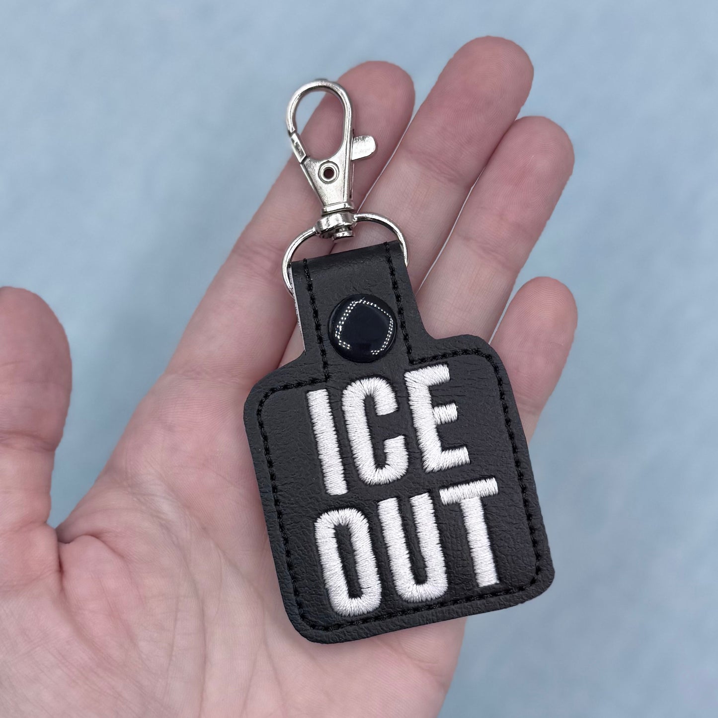 ICE OUT keychain