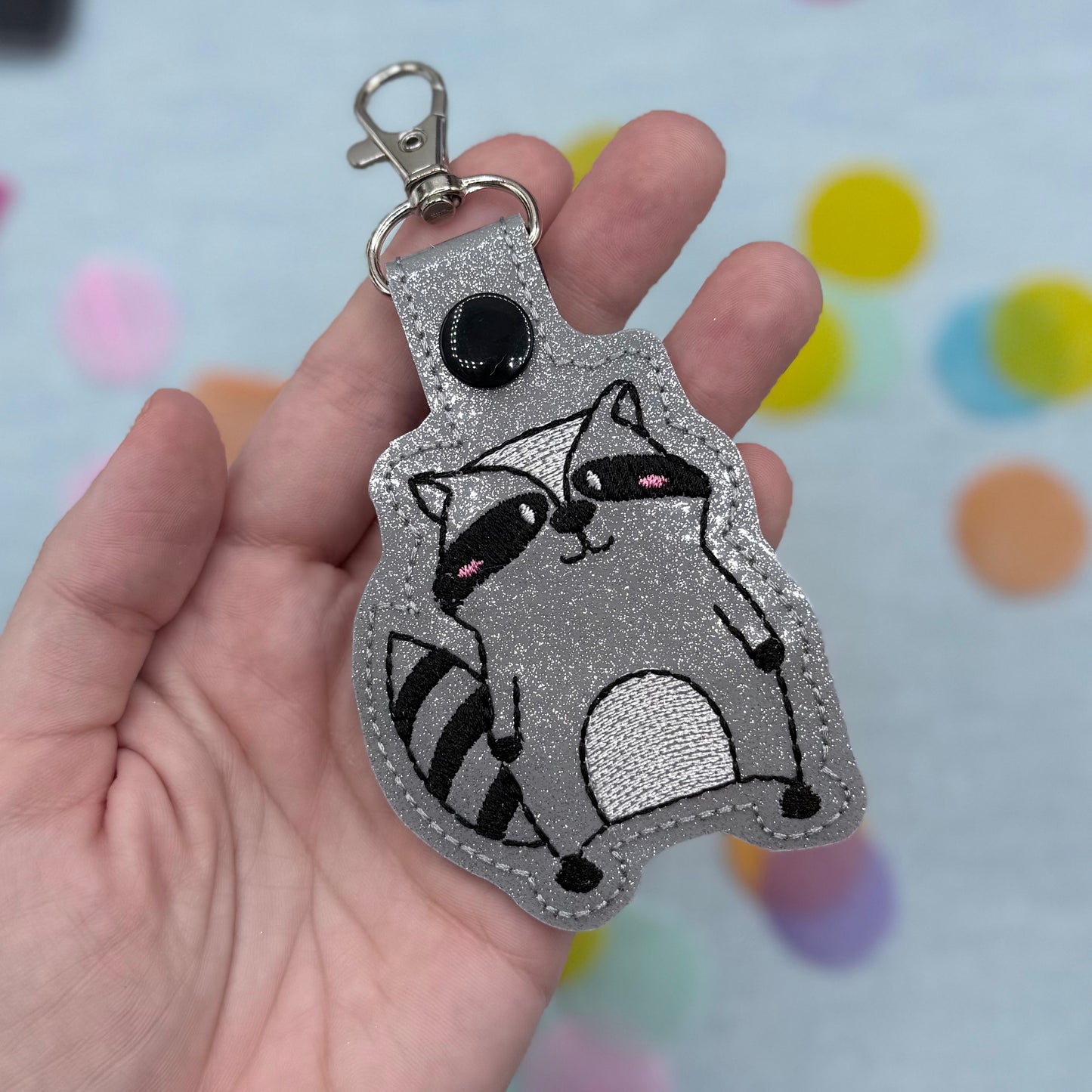 Trash Panda Raccoon Keychain