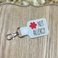 Nuts Allergy Awareness Tag Snap Tab Keychain-Charming Little Stitches