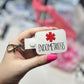 Endometriosis Awareness Keychain tag women’s health obgyn-Charming Little Stitches