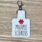 Multiple Sclerosis Medical Awareness Keychain Snap Tab-Charming Little Stitches