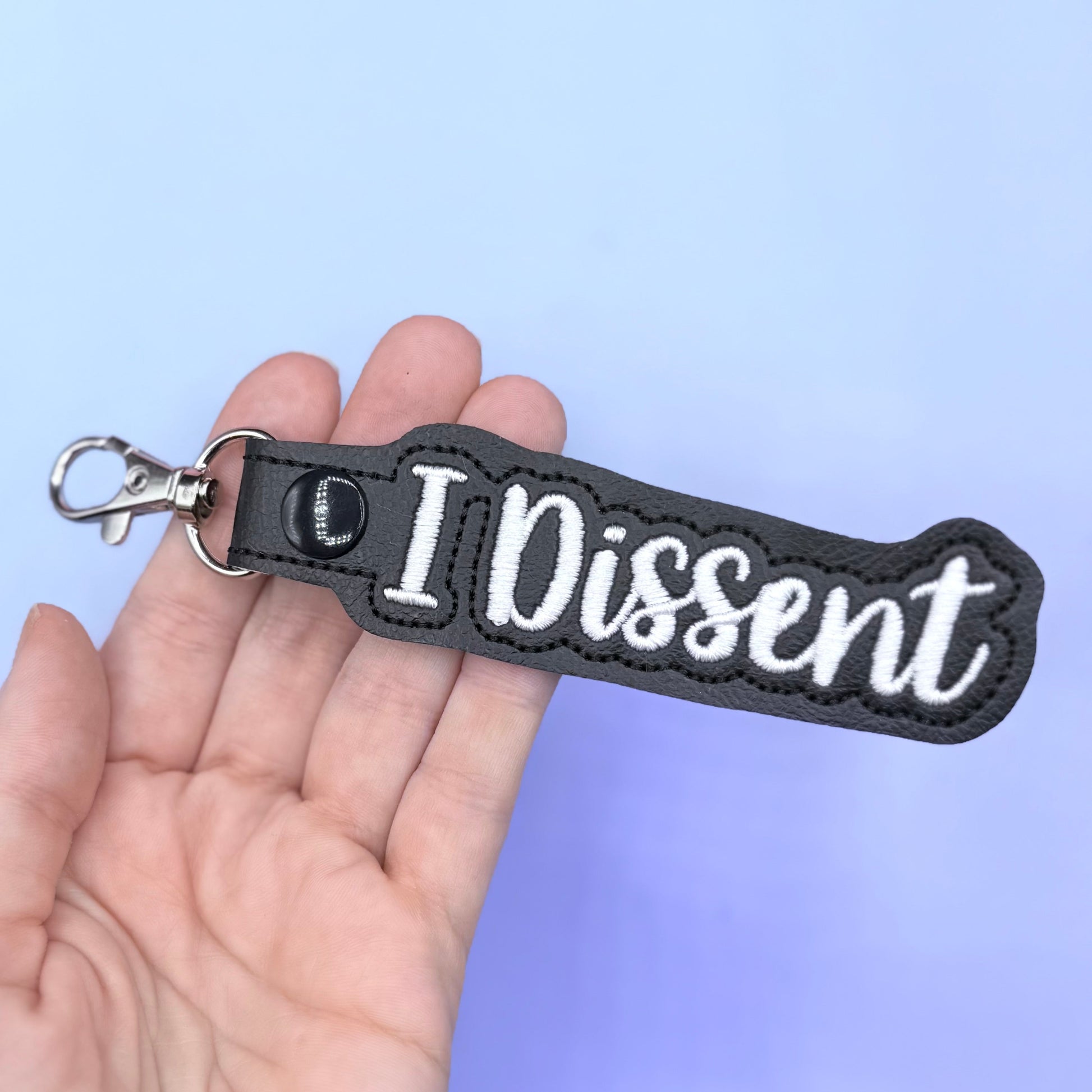 I DISSENT cursive Keychain SCOTUS-Charming Little Stitches
