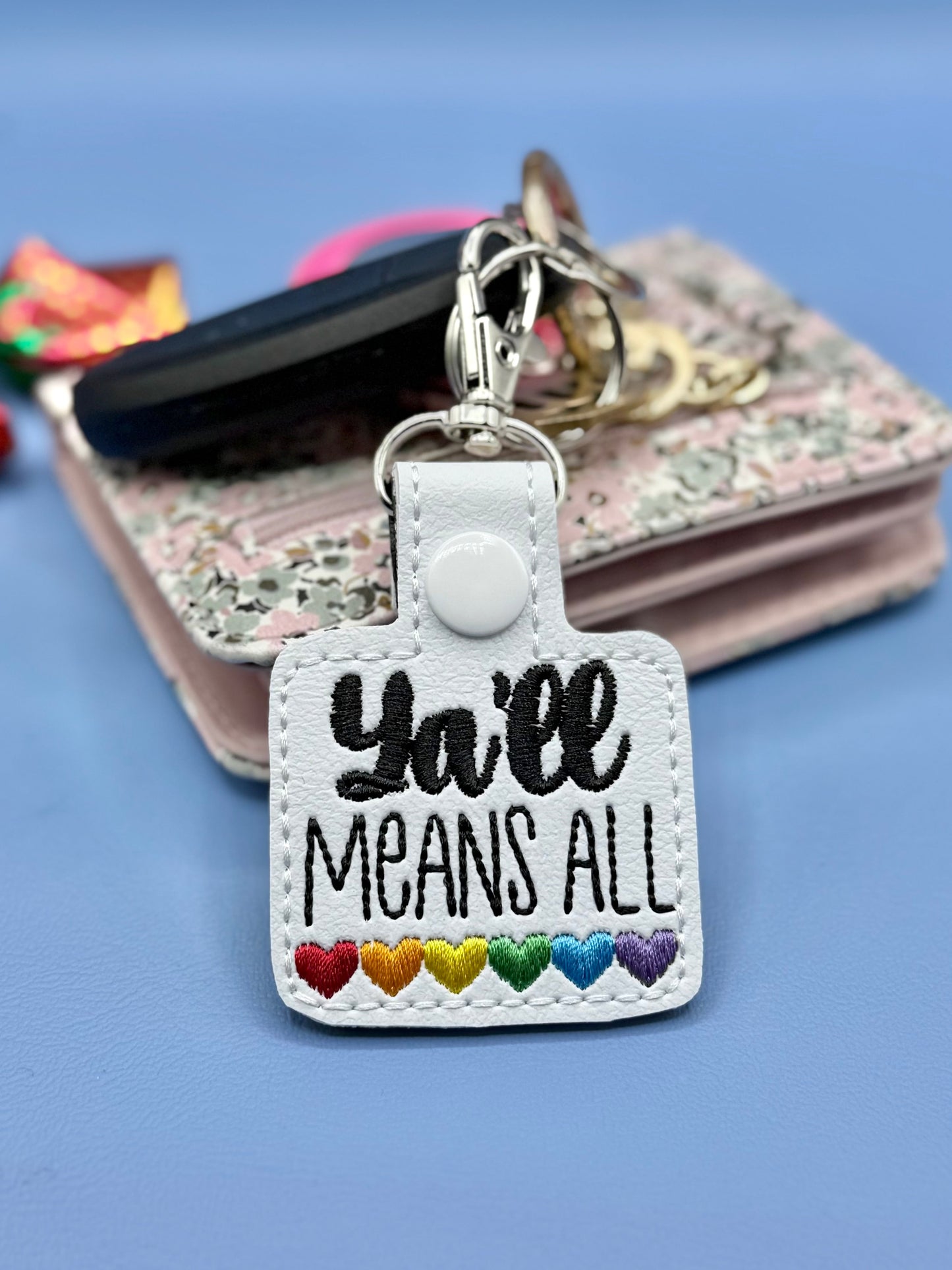 YA’LL MEANS ALL keychain LGBTQIA+-Charming Little Stitches