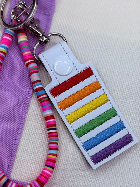 Rainbow Crossing Keychain-Charming Little Stitches