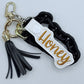 Honey phrase keychain-Charming Little Stitches