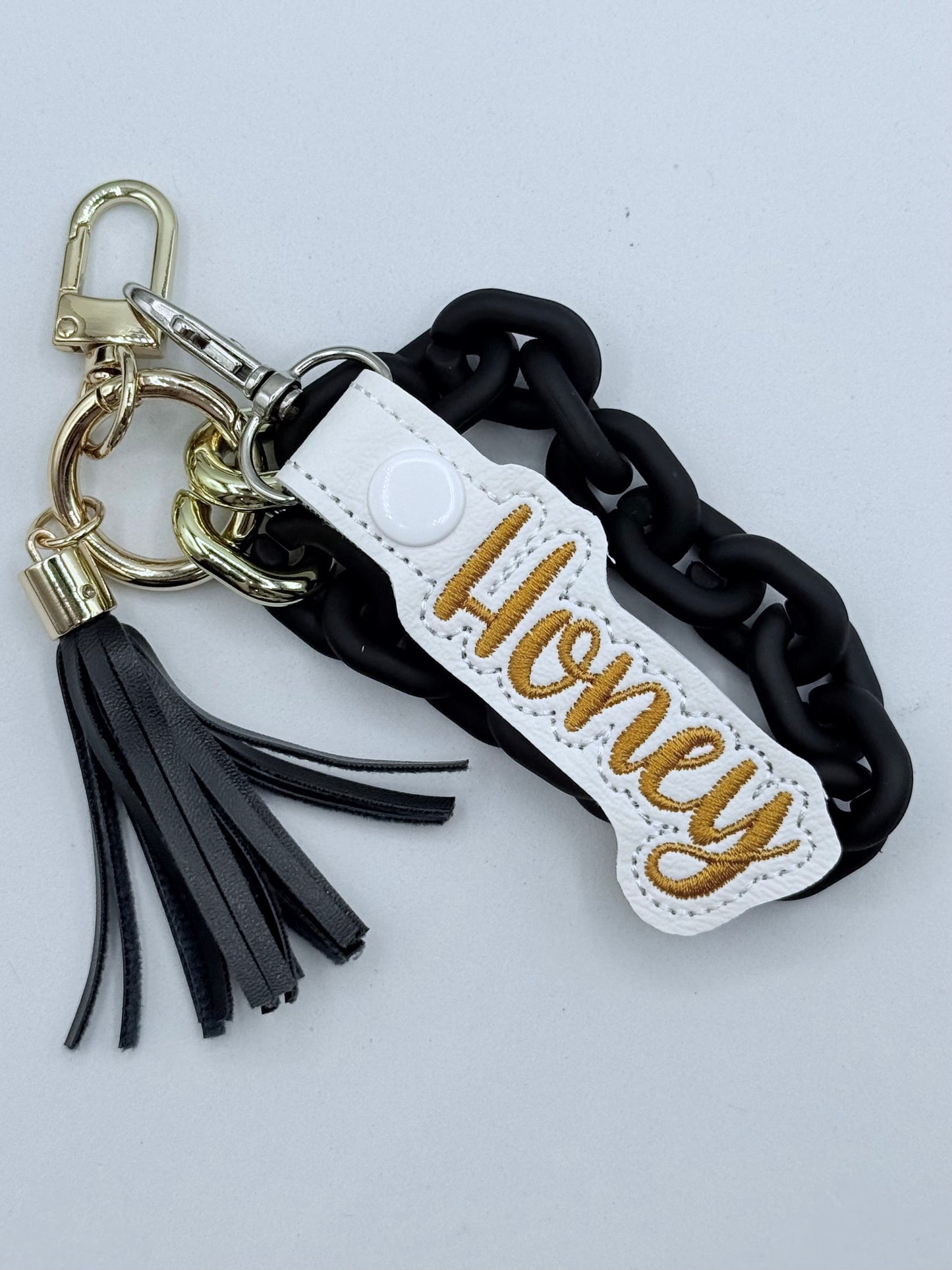 Honey phrase keychain-Charming Little Stitches