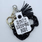 Silently Screaming Inside keychain-Charming Little Stitches