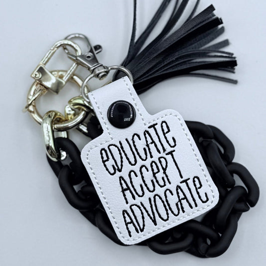 Educate Accept Advocate-Charming Little Stitches