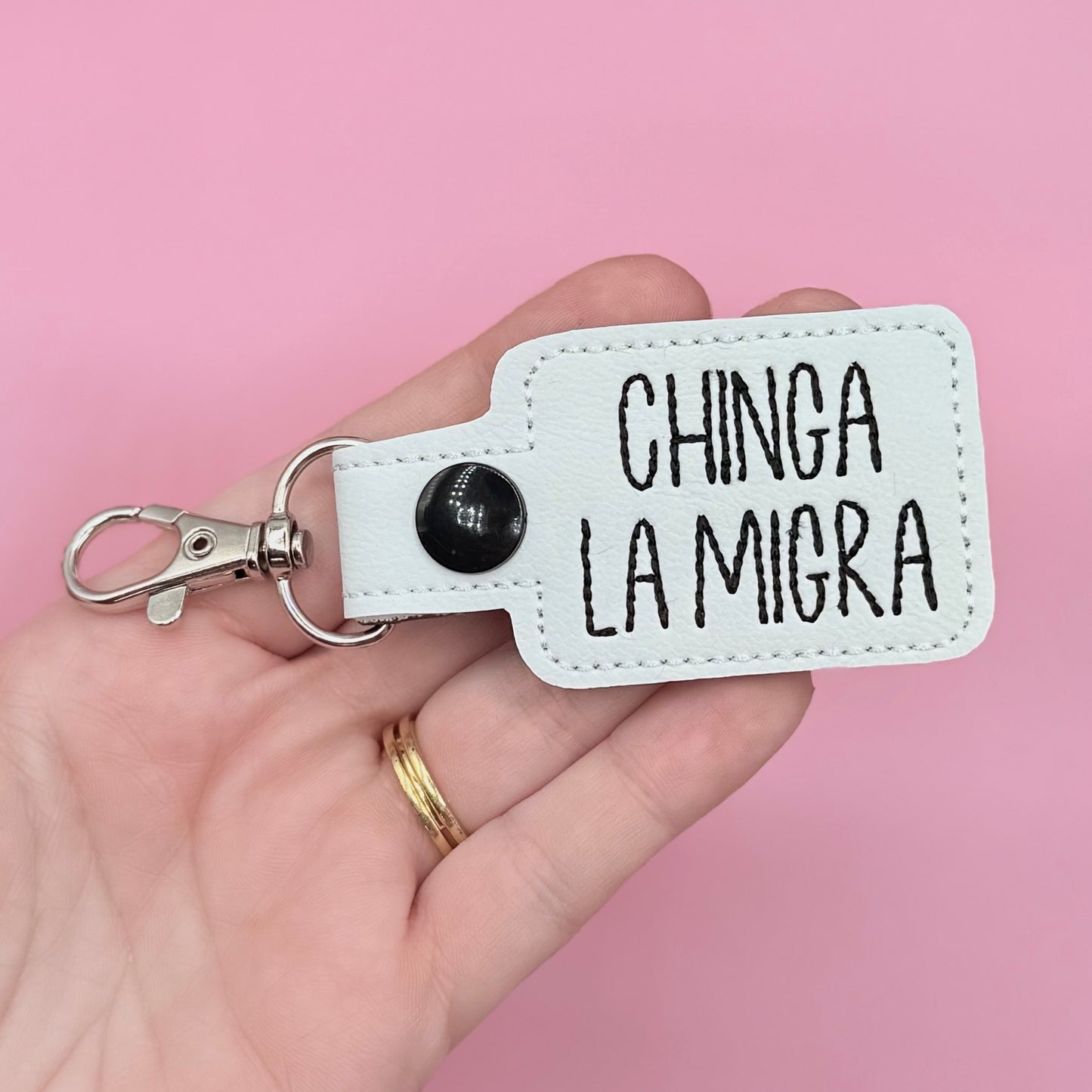 Chinga La Migra keychain Anti Ice