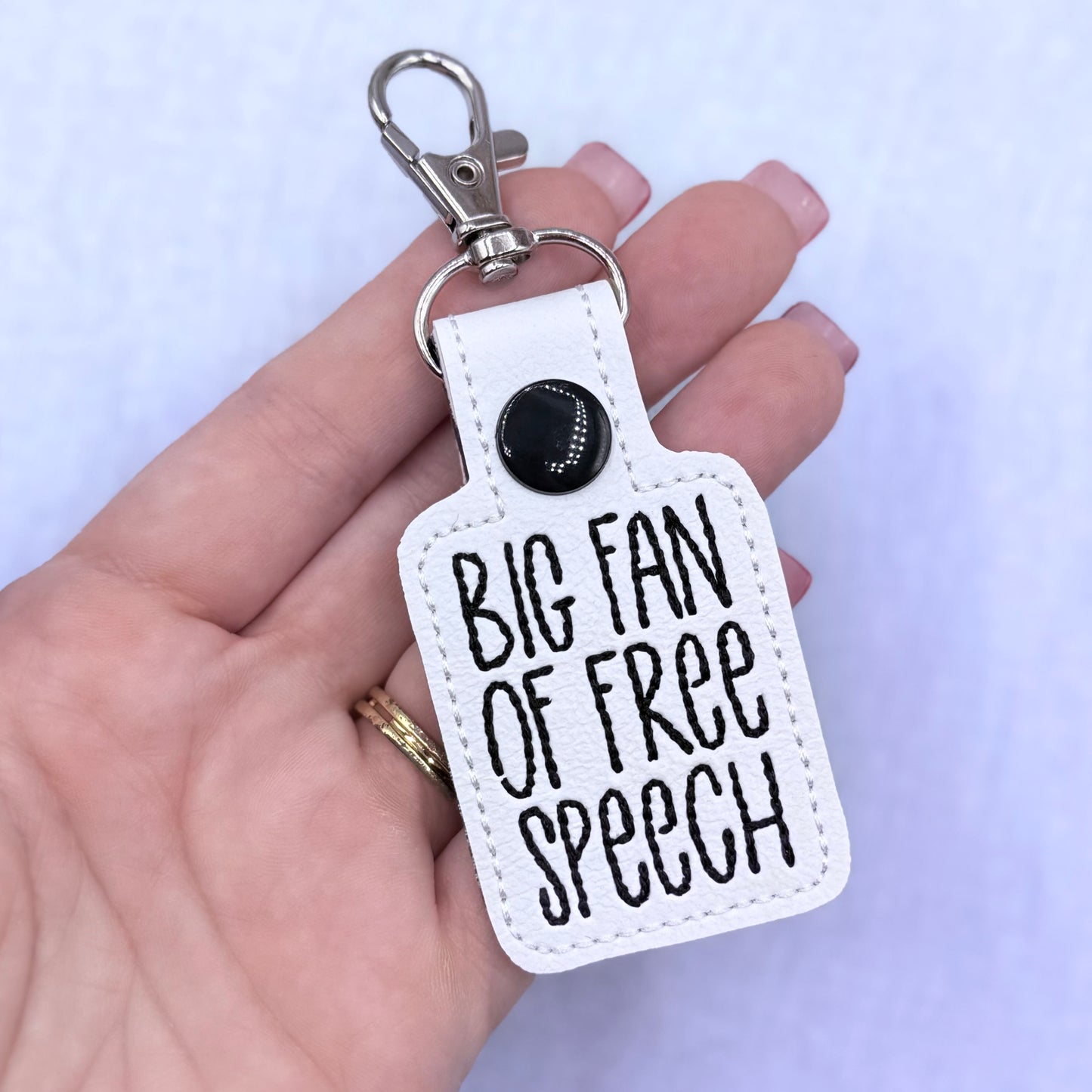 Big Fan of Human Rights keychain