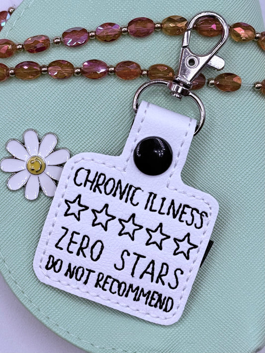 Chronic Illness Zero Stars Do Not Recommend keychain-Charming Little Stitches