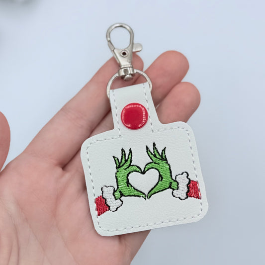 Heart Hands Green - Keychain
