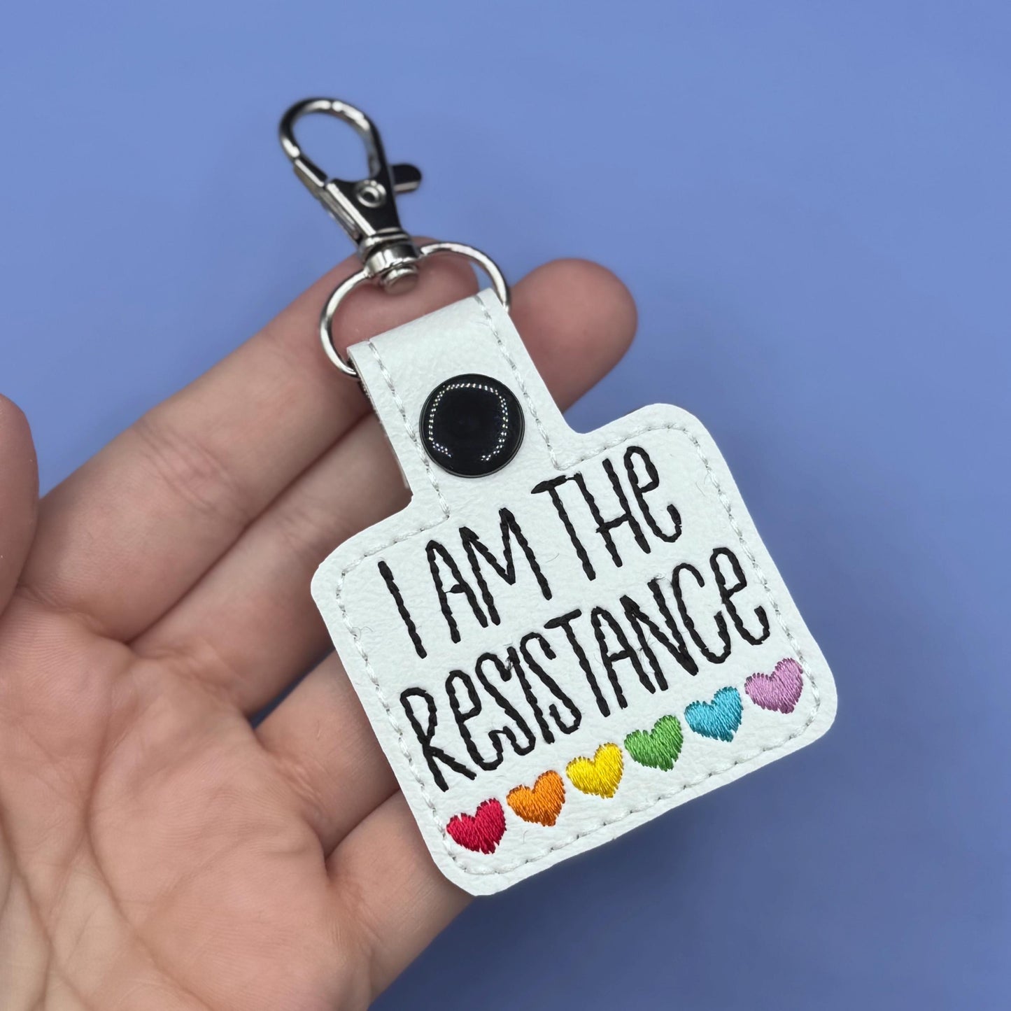 I am the Resistance Keychain-Charming Little Stitches