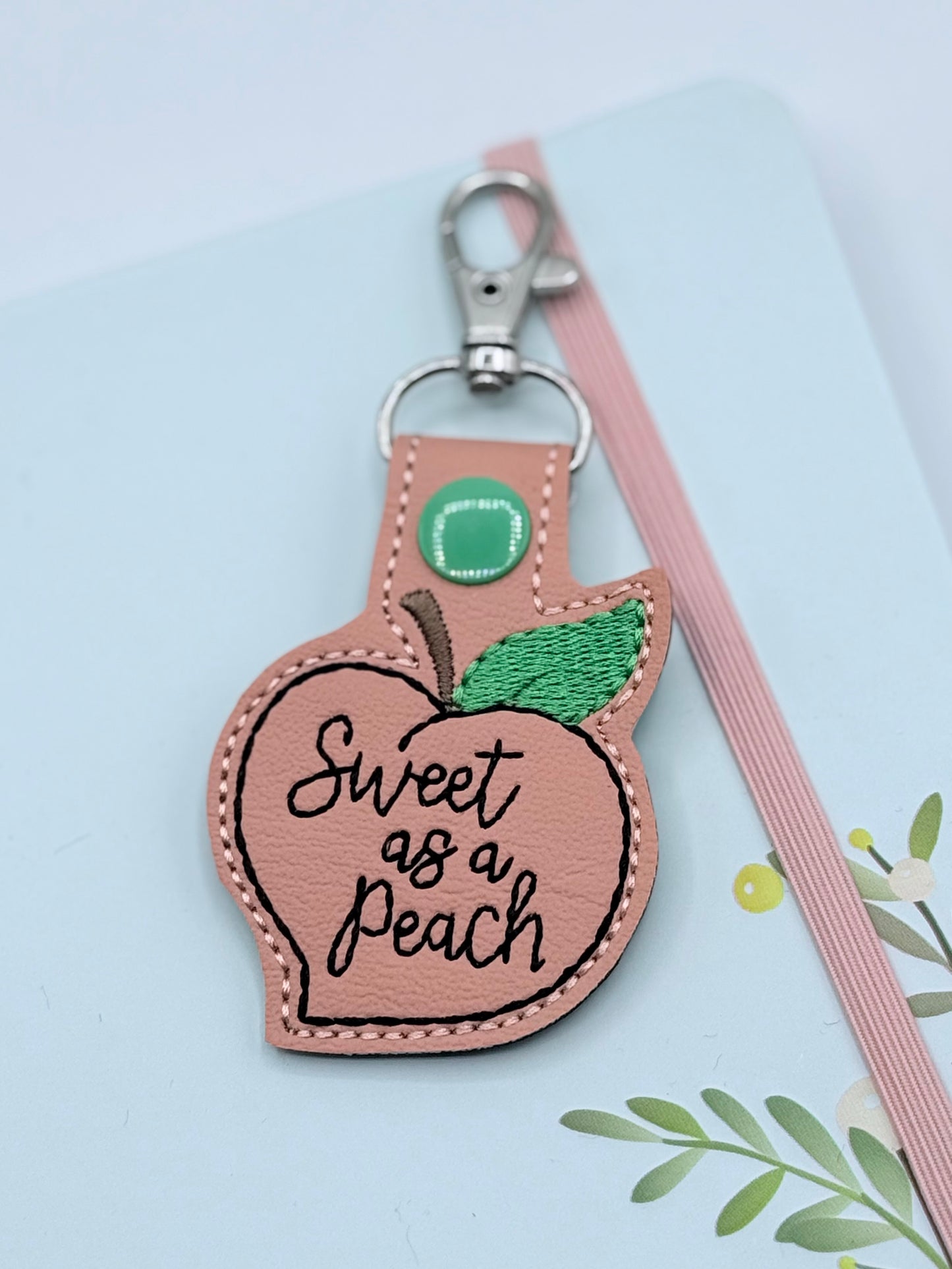 Sweet as a Peach Keychain Tag