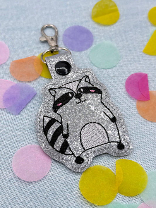 Trash Panda Raccoon Keychain