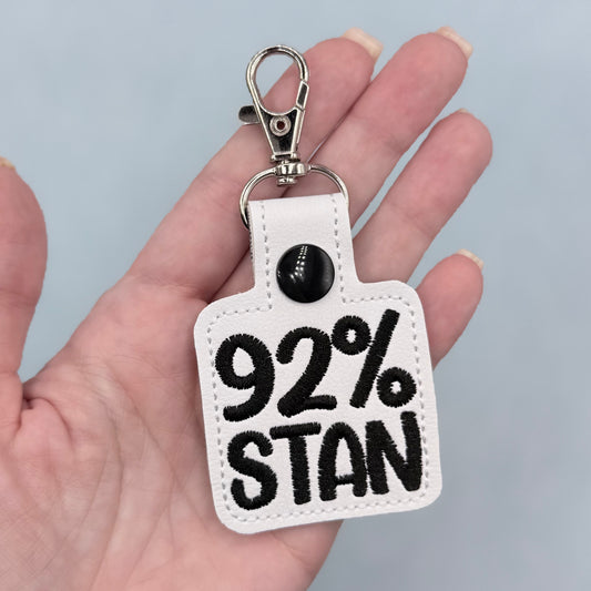 92% Ninety Two Percent Stan Keychain